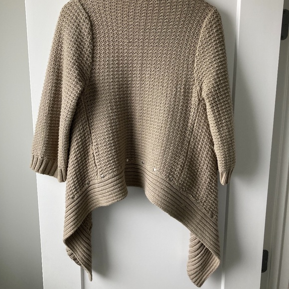 Pure Handknit drape effect cardigan with stud detail - Picture 11 of 11